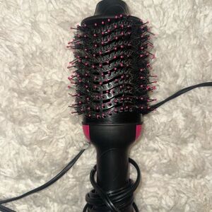Black and Pink Hair Dryer Brush